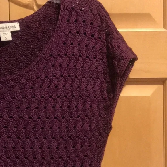 Coldwater Creek Purple Scoop Neck Sweater - Picture 4 of 6